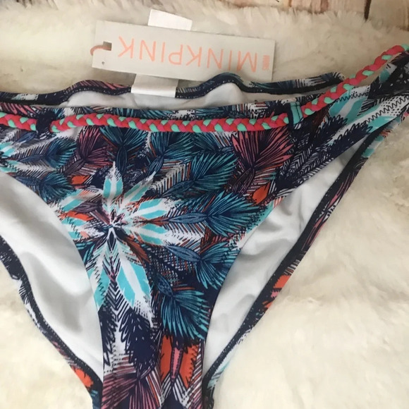 Mink pink flashback belted bikini bottom - Picture 2 of 3